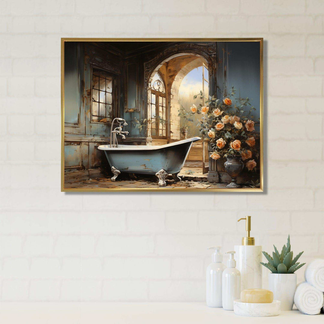 Bathroom Vintage Elegance II - Humor Canvas Wall Art