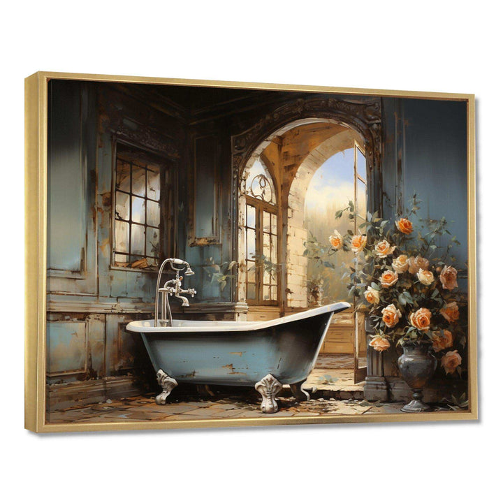 Bathroom Vintage Elegance II - Humor Canvas Wall Art