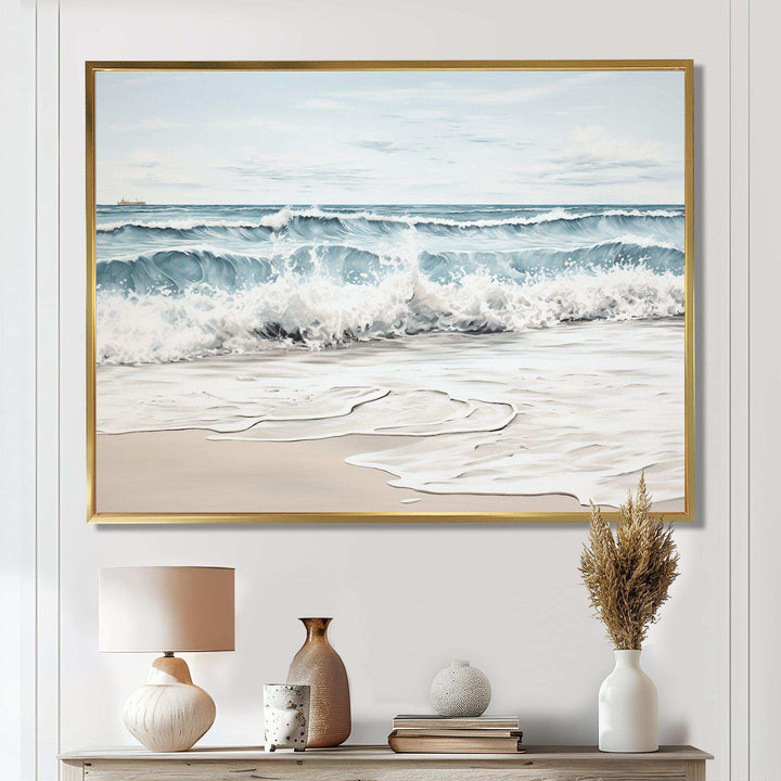 Beach Minimalism Landscape III - Coastal Canvas Wall Art