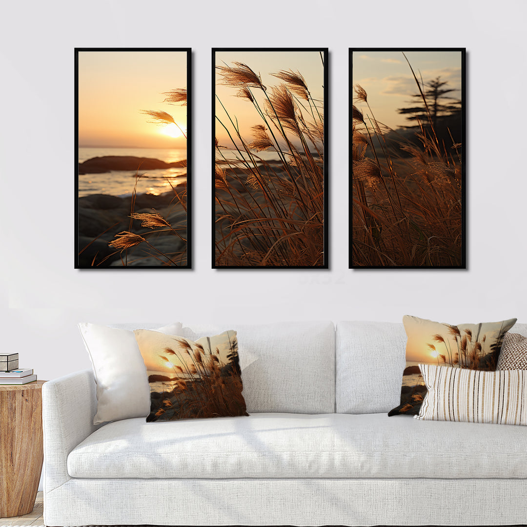 Beach Breeze At Sunset II - Multi-Panel Canvas Prints