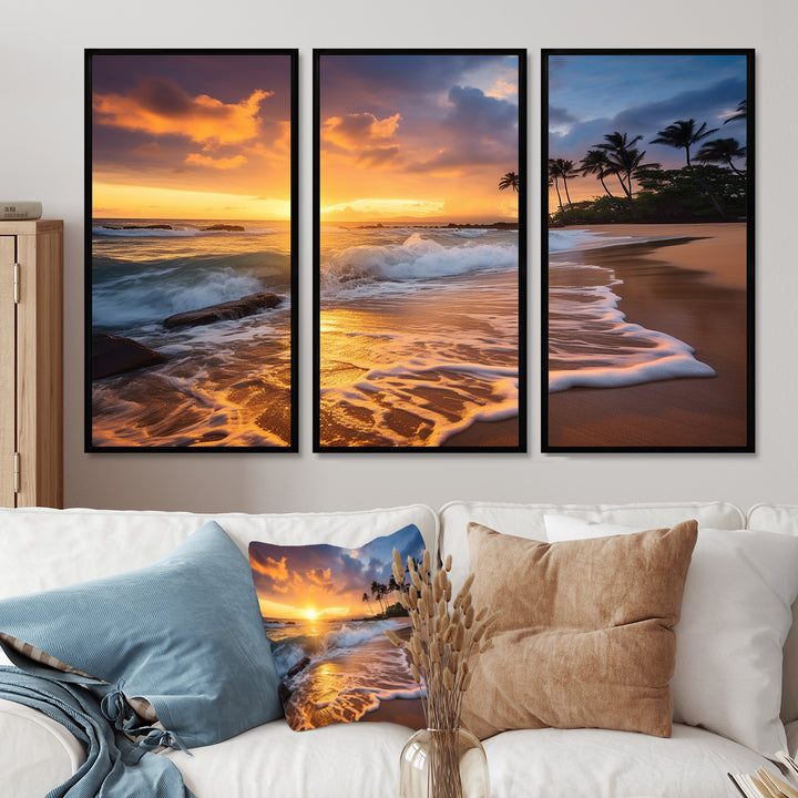 Beach Photo Sunset Serenade IX - Multi-Panels