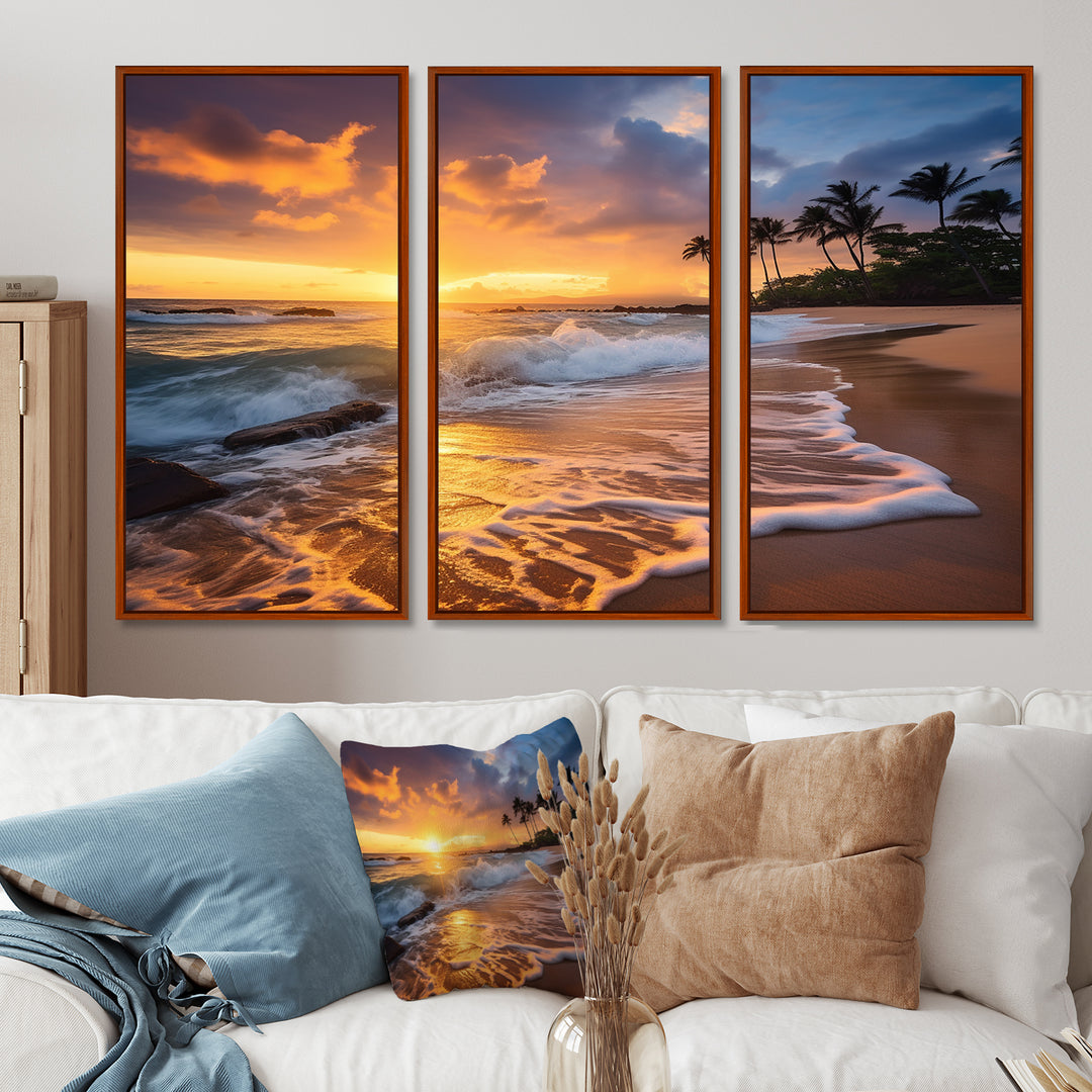 Beach Photo Sunset Serenade IX - Multi-Panels