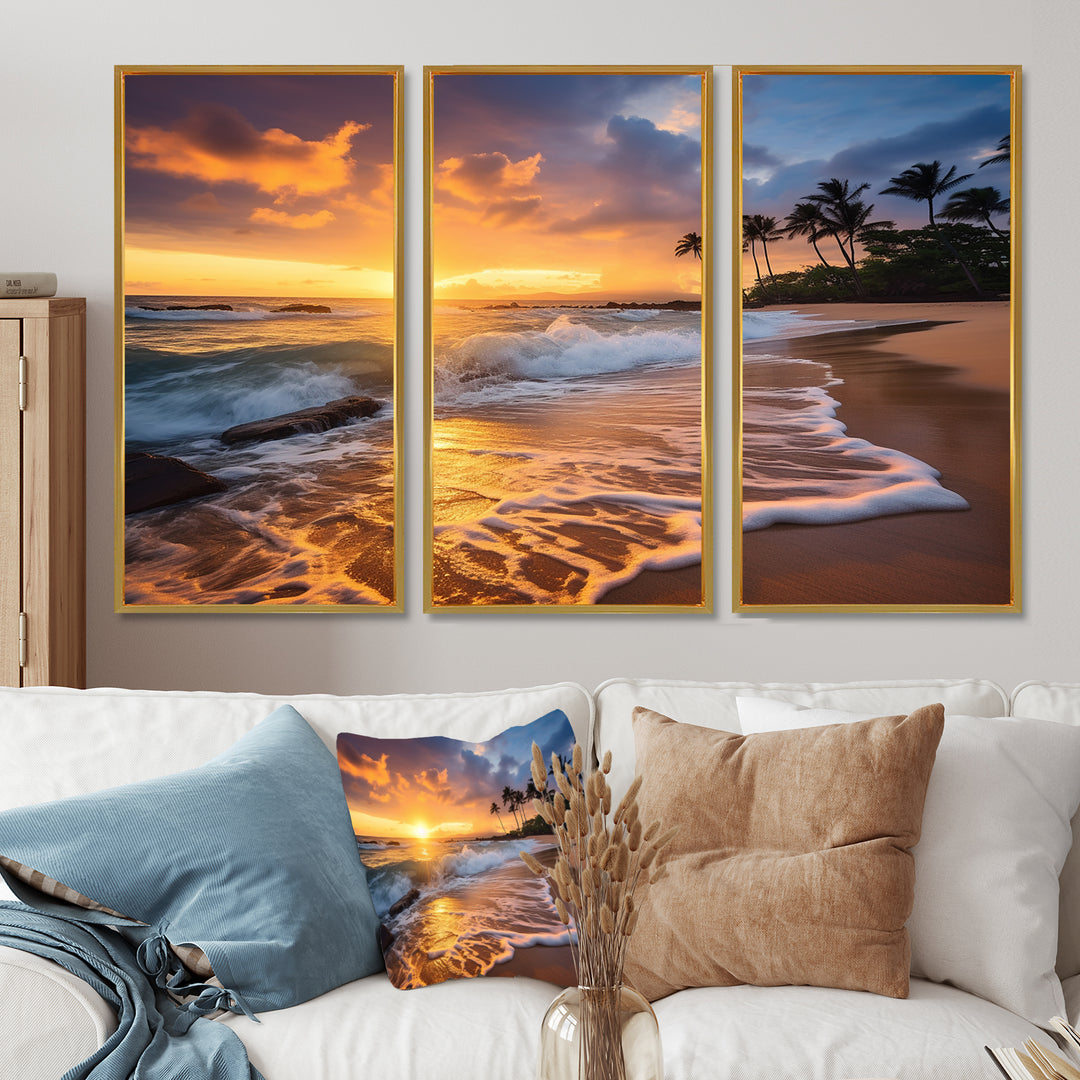 Beach Photo Sunset Serenade IX - Multi-Panels