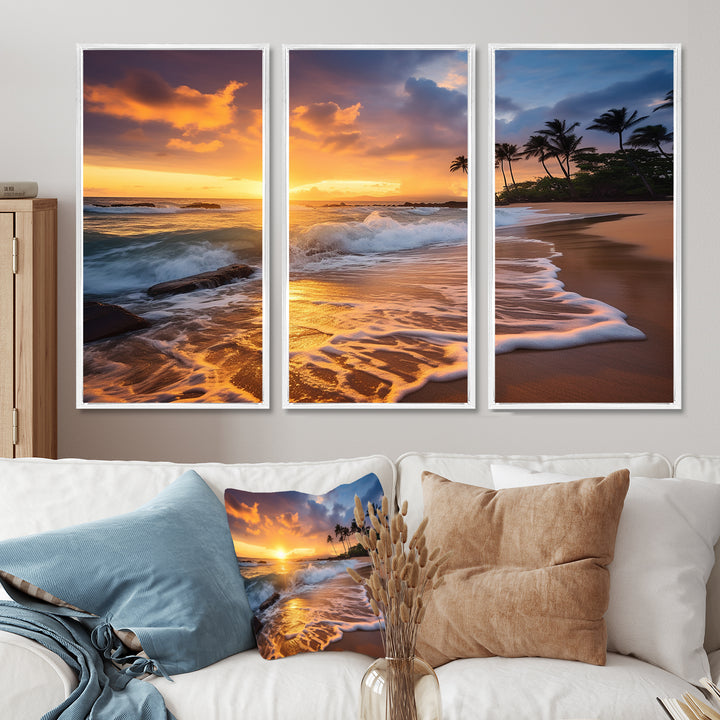 Beach Photo Sunset Serenade IX - Multi-Panels