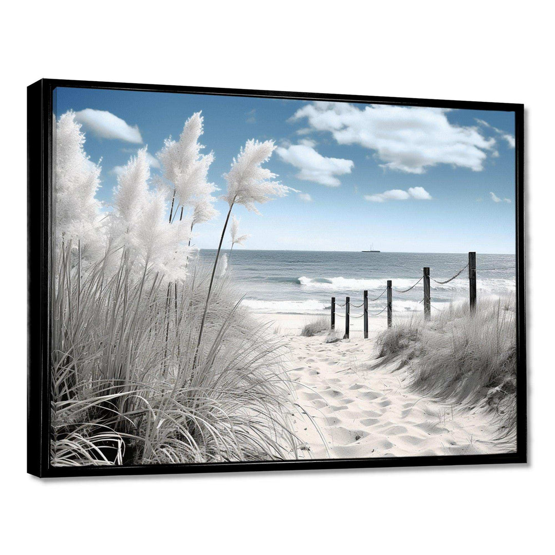 IDesignart Beach Seascape Dreams Path II   Coastal Canvas Wall Art