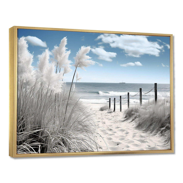 IDesignart Beach Seascape Dreams Path II   Coastal Canvas Wall Art