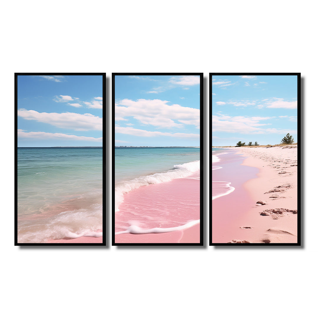 Pink Minimalism Beach Landscape I - Multi-Panels