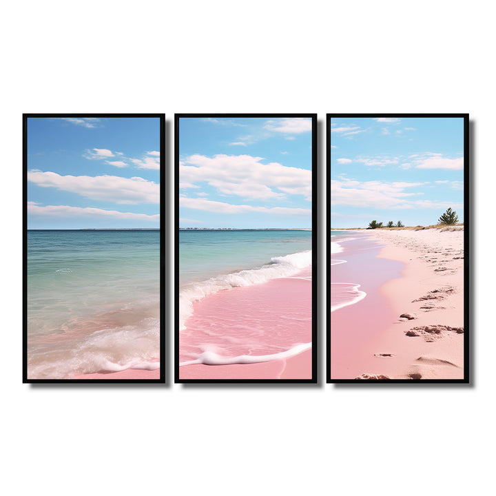 Pink Minimalism Beach Landscape I - Multi-Panels
