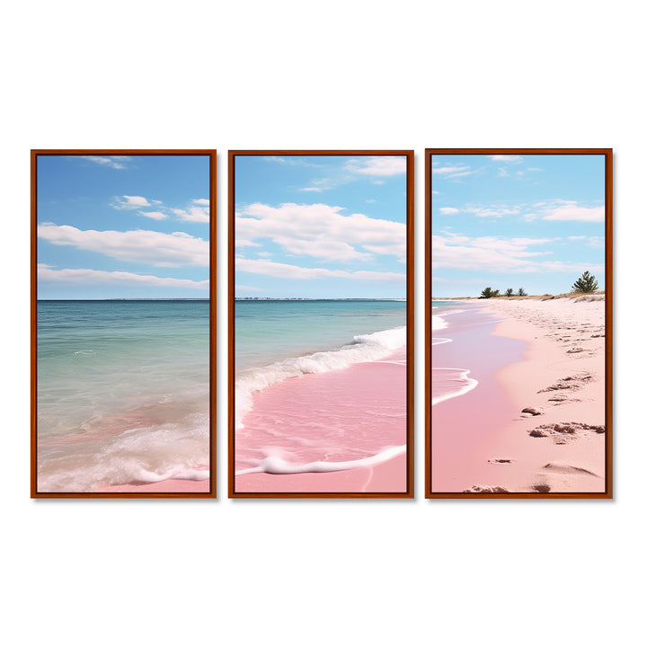 Pink Minimalism Beach Landscape I - Multi-Panels