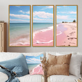 Pink Minimalism Beach Landscape I - Multi-Panels