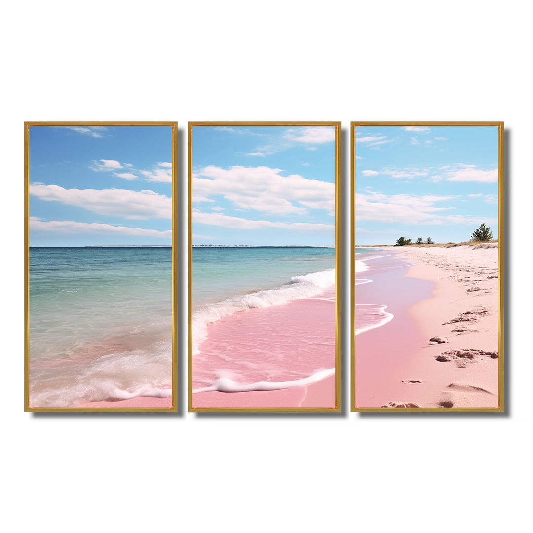 Pink Minimalism Beach Landscape I - Multi-Panels