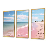 Pink Minimalism Beach Landscape I - Multi-Panels