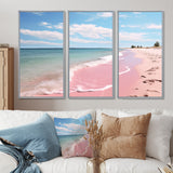 Pink Minimalism Beach Landscape I - Multi-Panels