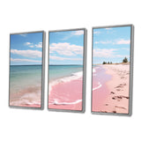Pink Minimalism Beach Landscape I - Multi-Panels