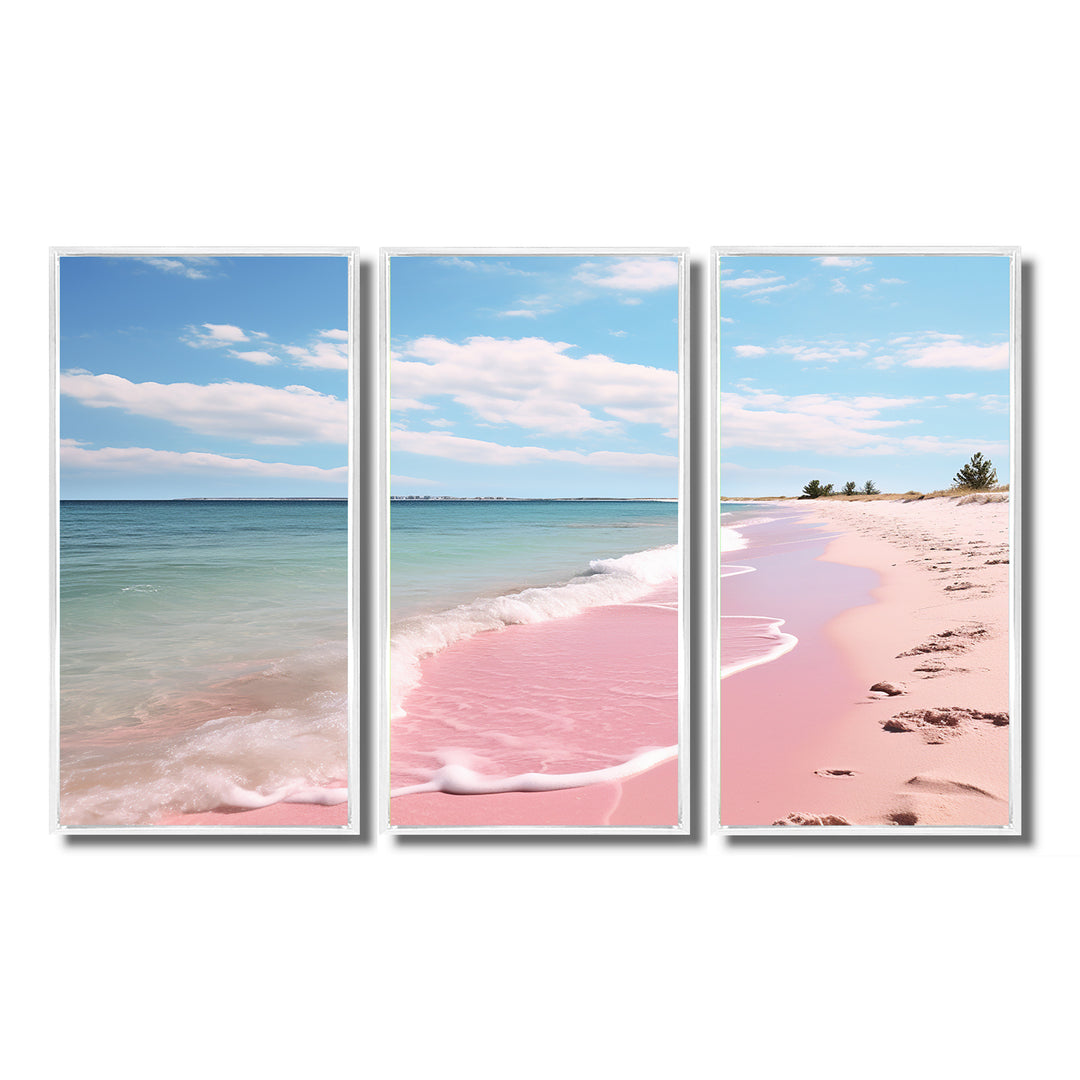 Pink Minimalism Beach Landscape I - Multi-Panels
