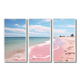 Pink Minimalism Beach Landscape I - Multi-Panels