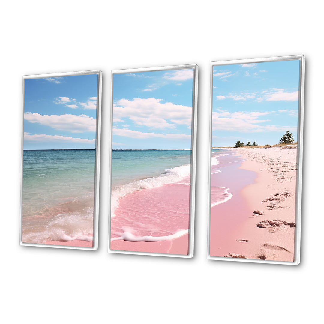 Pink Minimalism Beach Landscape I - Multi-Panels