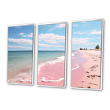 Pink Minimalism Beach Landscape I - Multi-Panels