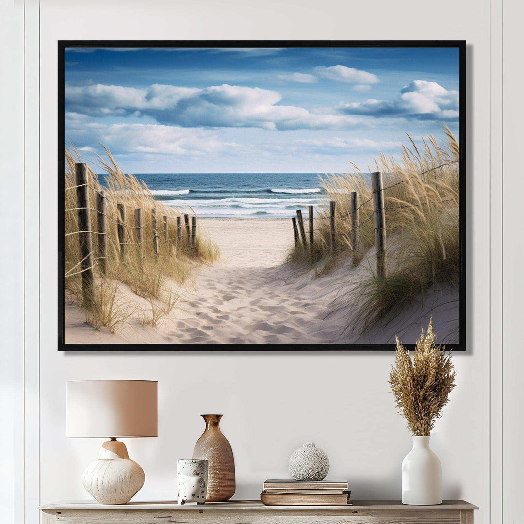 Tranquility Path To Dune Beach I - Beach Canvas Wall Art