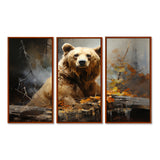 Bear Bears Boundary II - 3-Piece Canvas Wall Art