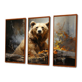 Bear Bears Boundary II - 3-Piece Canvas Wall Art