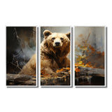 Bear Bears Boundary II - 3-Piece Canvas Wall Art