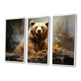 Bear Bears Boundary II - 3-Piece Canvas Wall Art
