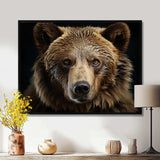 Bear Portrait - Animals Canvas Wall Art