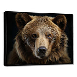 Bear Portrait - Animals Canvas Wall Art