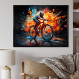 Bicycle Abstract Fusion An - Bicycle Canvas Wall Art
