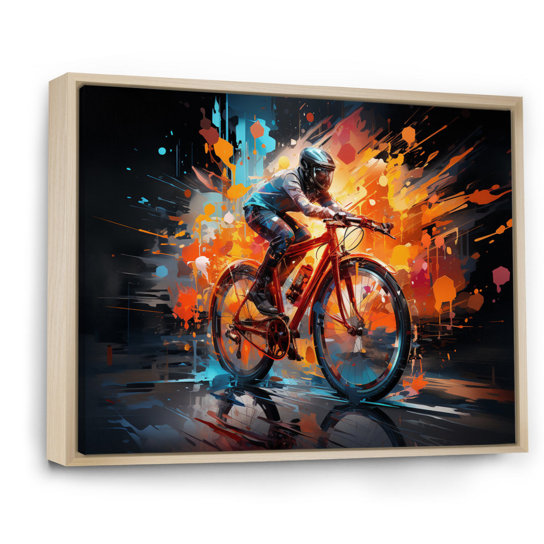 Bicycle Abstract Fusion An - Bicycle Canvas Wall Art