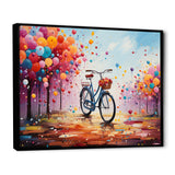 Bicycle Abstract Fusion Pointillism I - Bicycle Canvas Wall Art