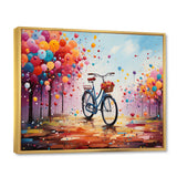 Bicycle Abstract Fusion Pointillism I - Bicycle Canvas Wall Art