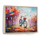 Bicycle Abstract Fusion Pointillism I - Bicycle Canvas Wall Art