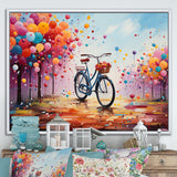 Bicycle Abstract Fusion Pointillism I - Bicycle Canvas Wall Art
