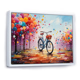 Bicycle Abstract Fusion Pointillism I - Bicycle Canvas Wall Art