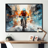 Bicycle Abstract Urban Cyclists - Bicycle Canvas Wall Art