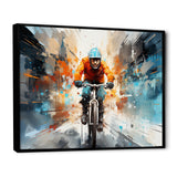 Bicycle Abstract Urban Cyclists - Bicycle Canvas Wall Art