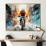 Bicycle Abstract Urban Cyclists - Bicycle Canvas Wall Art