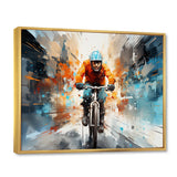 Bicycle Abstract Urban Cyclists - Bicycle Canvas Wall Art
