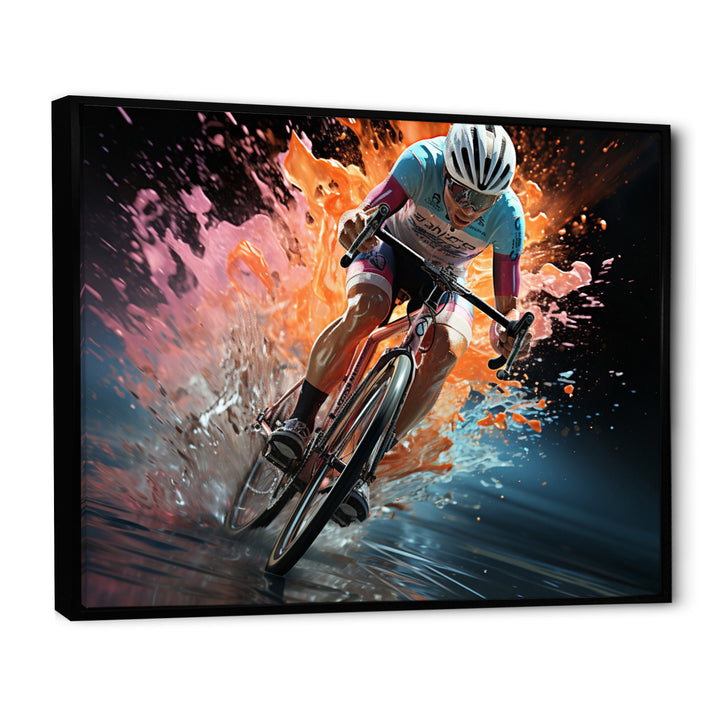Bicycle Abstracted Motion An - Bicycle Canvas Wall Art
