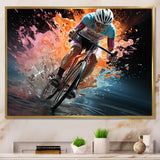 Bicycle Abstracted Motion An - Bicycle Canvas Wall Art