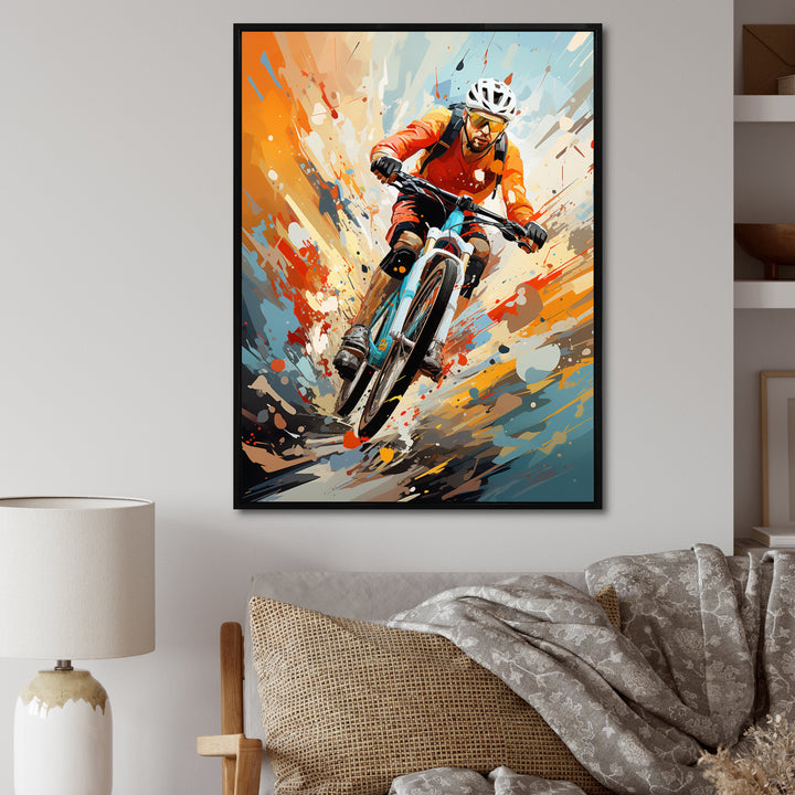 Bicycle Abstracted Trails An I - Bicycle Canvas Wall Art