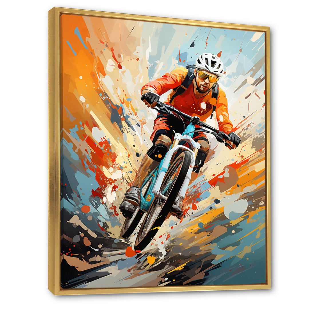 Bicycle Abstracted Trails An I - Bicycle Canvas Wall Art
