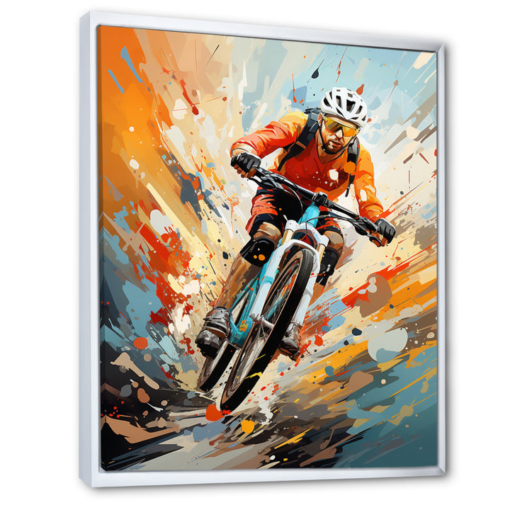 Bicycle Abstracted Trails An I - Bicycle Canvas Wall Art