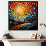 Bicycle Abstracted Wheels Pointillism - Bicycle Canvas Wall Art