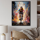 Bicycle Bold Rides Pointillism I - Bicycle Canvas Wall Art