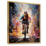 Bicycle Bold Rides Pointillism I - Bicycle Canvas Wall Art