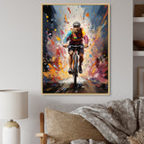 Bicycle Bold Rides Pointillism I - Bicycle Canvas Wall Art