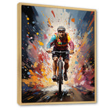 Bicycle Bold Rides Pointillism I - Bicycle Canvas Wall Art